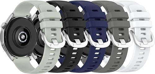 5Pack 18mm Watch Bands Compatible with Huawei Watch GT4 41MMGarmin Venu 3SForerunner 265S Smart Watch Band Strap Soft Silicone Replacement Wristband