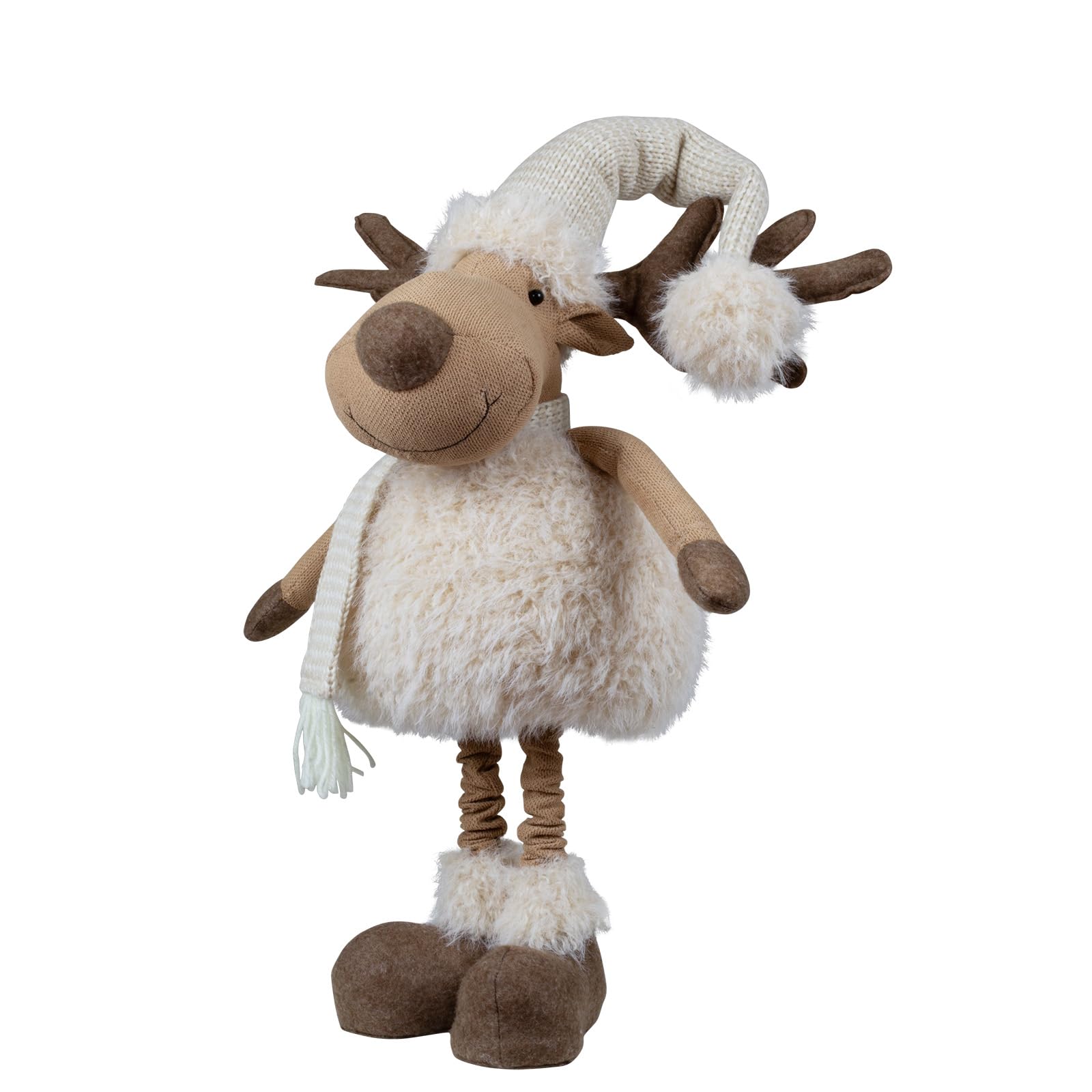 Monopol Christmas Paradise Elch Teleskopbeine 43-67cm (71-92cm) Dekofigur Rentier beige