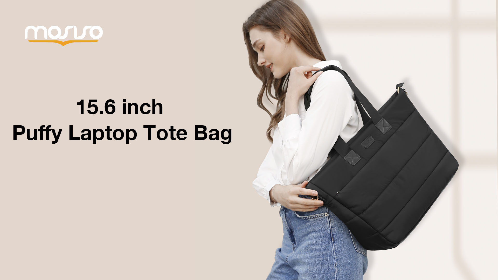 Amazon.com: MOSISO Tote Bag for Women, 15-15.6 inch Puffy Laptop