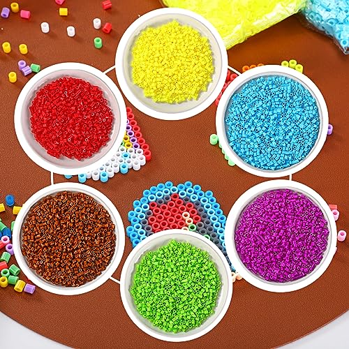 Libima 14000 Pcs 56 Colors Fuse Beads Bulk for Kids Art and Crafts Assorted Iron Beads Set Multicolored for Birthday Gift Bracelet Making Accessories (5mm) by Libima - Image 5