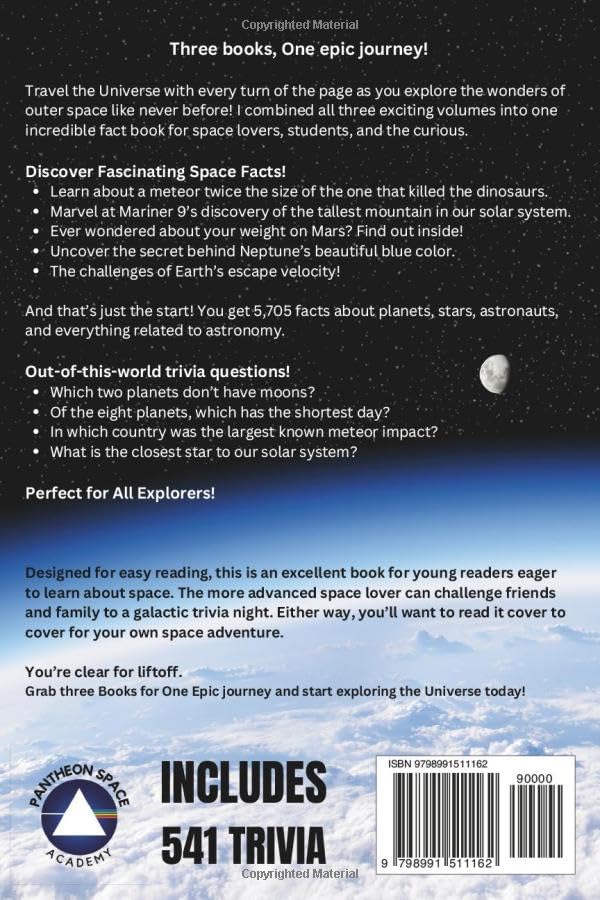 Image of SPACE FACTS FOR CURIOUS MINDS: 5,705 Astronomy facts about astronauts, planets, galaxies and everything in between with fun trivia