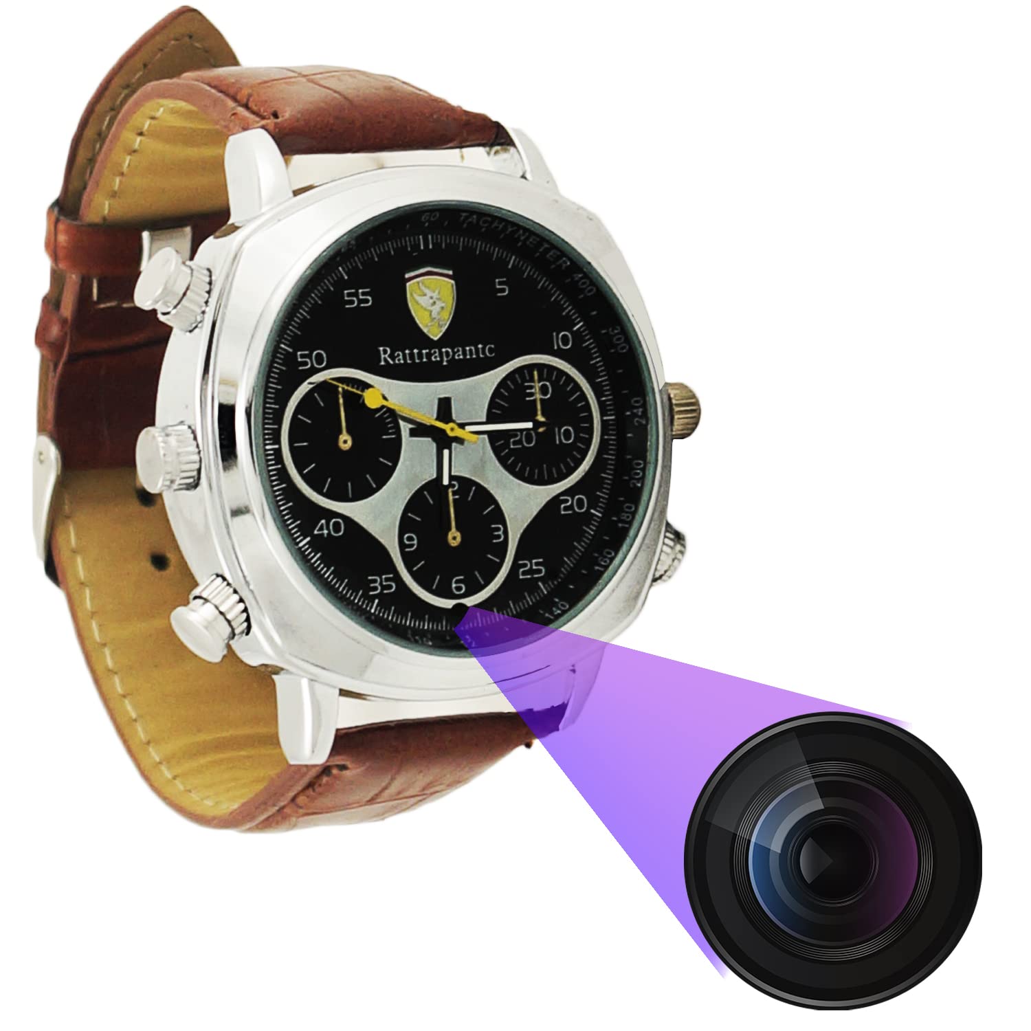 Wrist Watch Spy Camera Hidden Audio/Video Recording. While Recording No Light Flash, inbuilt 32 GB Memory. Camcorder with Lens-Shielded Design,Spy Security Camera Series,1-image-40