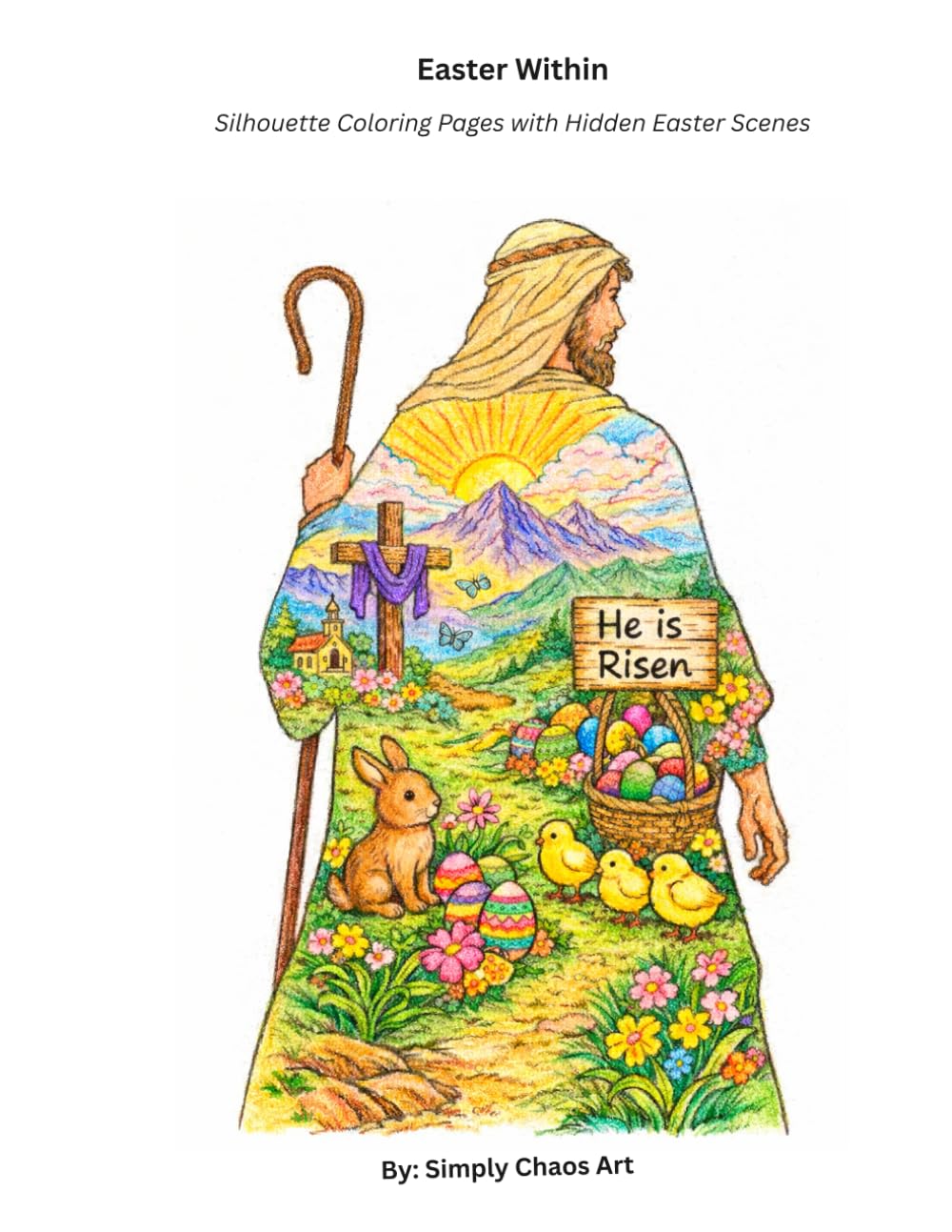 Easter Within: Silhouette Coloring Pages with Hidden Easter Scenes