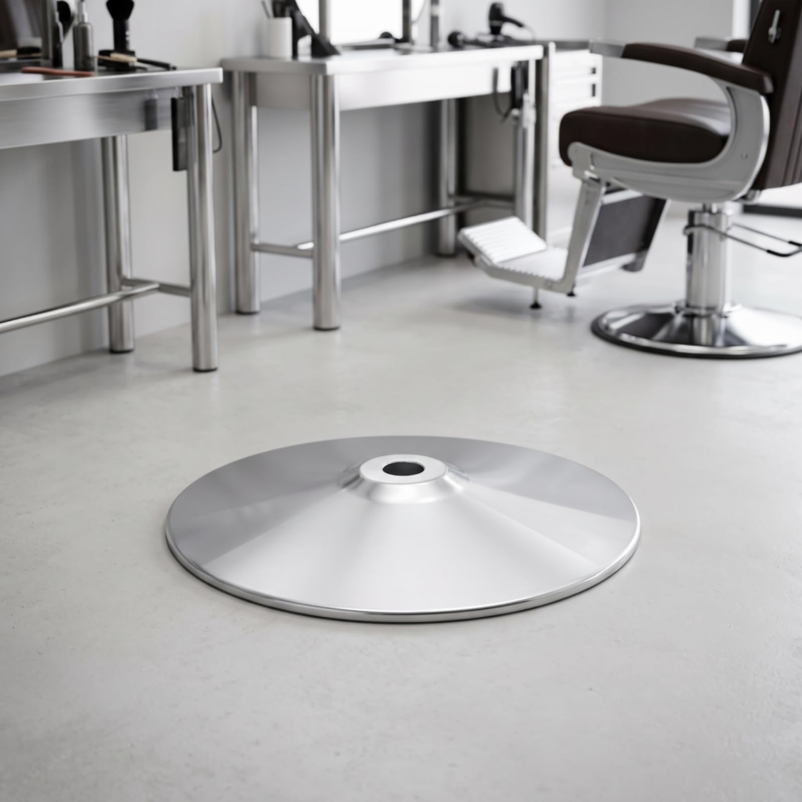 Base Fauteuil Coiffure En Métal, Or