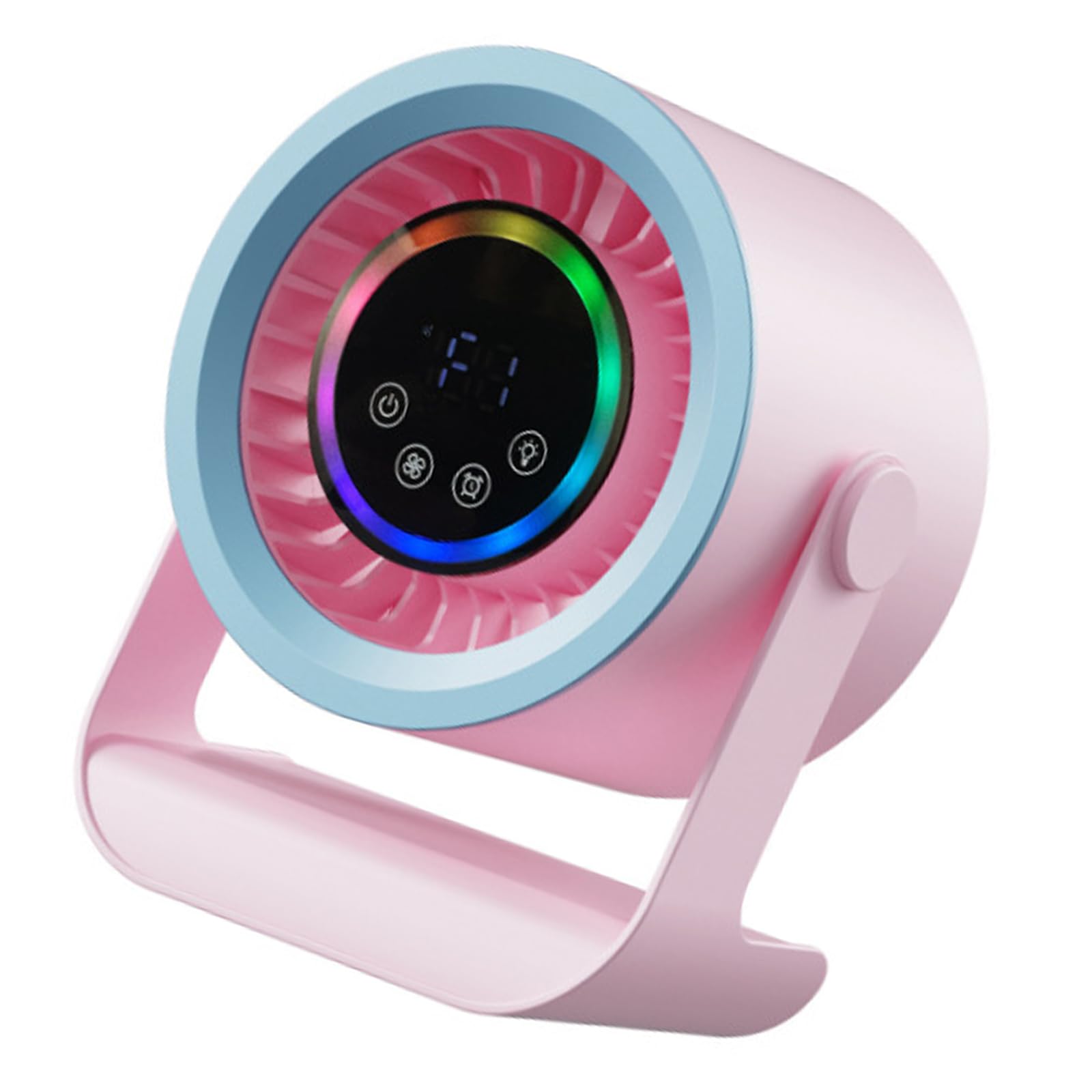 CUNZJIA Portable Desktop Fan USB Rechargeable Desk Outdoor Desk Fan Adjustable Head 3 Speed Portable Desktop for Bedroom
