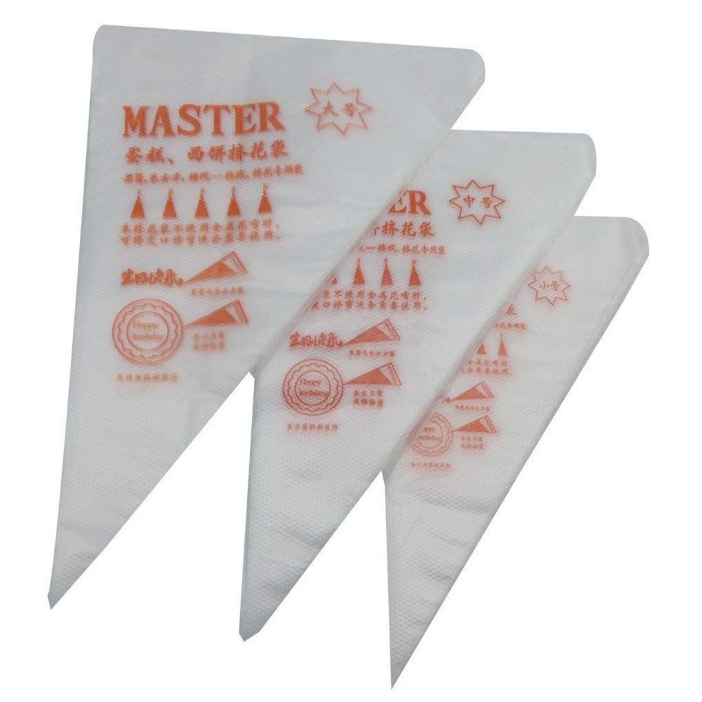 BUYBUYMALL 100 PCS Disposable Decoration Pastry Bags Icing Piping Baking (Small)