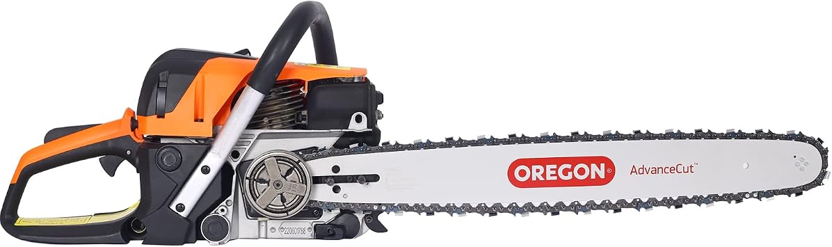 20-Inch 58cc Gas Chainsaw, 2-Cycle EPA Compliant Tree and Wood Cutting Saw with Oregon Bar and Chain, Anti-Vibration Design, Easy Start and Automatic Chain Oiler for Wood Cutting & Tree Felling
