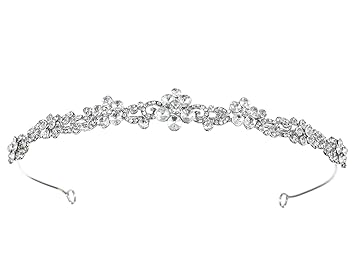 SAMKY Floral Rhinestone Crystal Bridal Wedding Headband Tiara T1036
