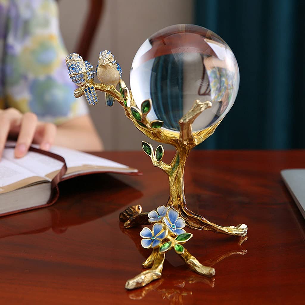 Mirando la bola de cristal Luz de lujo esmalte de cristal adornos de bolas de cristal estudio de oficina artesanía artesanía ornamentos sala de estar TELEVISOR Decoraciones para el hogar del gabinete