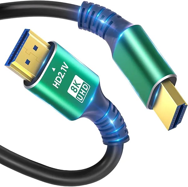8K 4K 10K HDMI Cable 48Gbps 1.5FT/0.5M, Ultra High Speed 2.1 HDMI Cable Cord-4K@120Hz 8K@60Hz, DTS:X, HDCP 2.2 & 2.3, HDR 10 Compatible with Roku TV/PS5/HDTV/Blu-ray