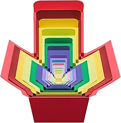 Caixa de presente de pegadinha, 12 peças, caixa surpresa empilhável, conjunto de pacote de pegadinhas para aniversário, casamentos, aniversários, Natal, Dia dos Namorados, presentes para mulheres,