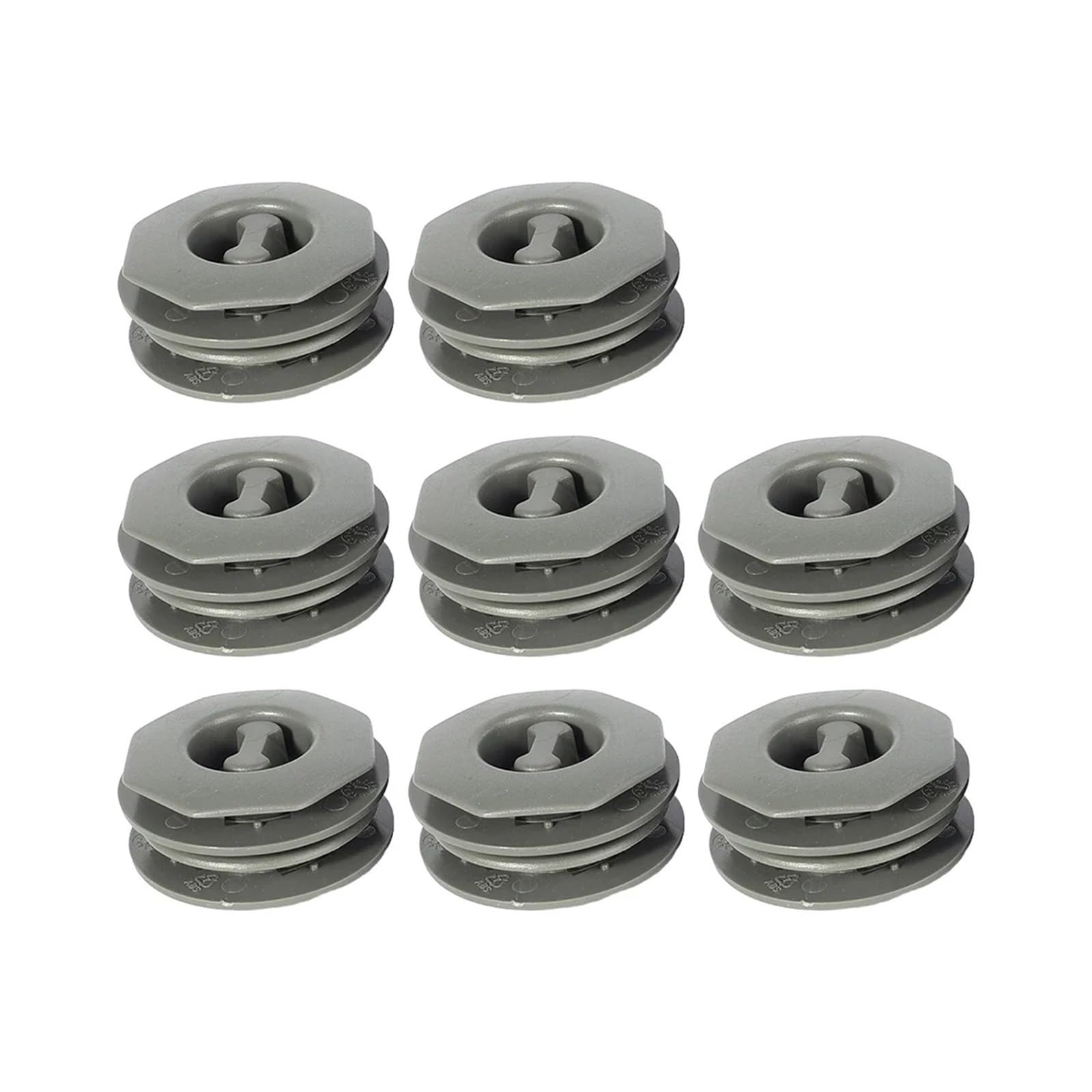 KXFVYNE Car Carpet Fixing Buckl Layer Foot Mat Fixed Clips Pad Anti-Skid Clamp Rotary Fastener Accessories(8set Gray)
