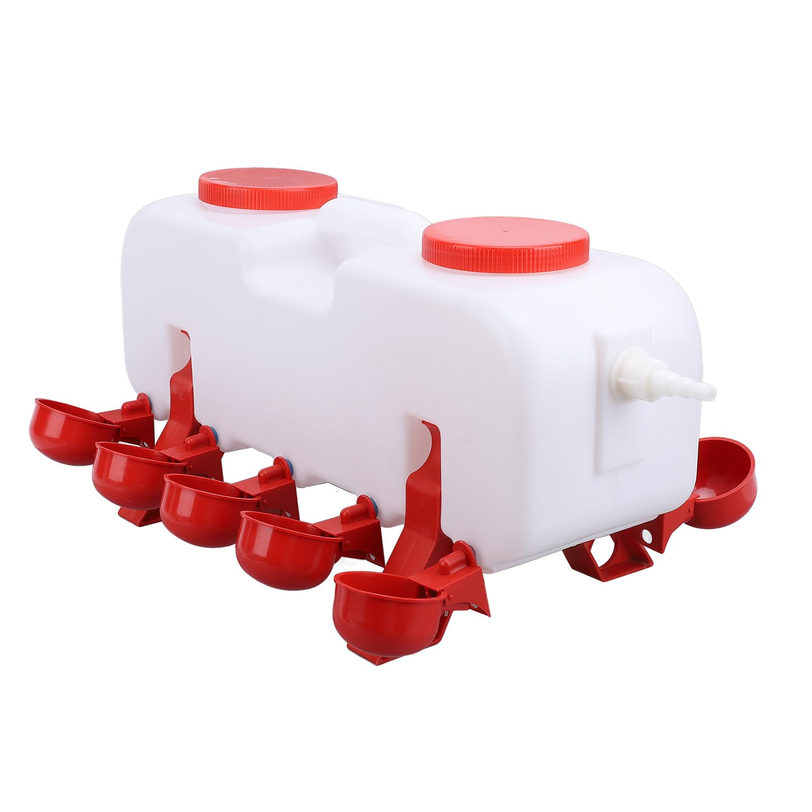 Abbeveratoio per Pollame da 10 Litri con Ricarica Automatica, Mangiatoia Sigillata per Acqua Polli Allevamenti, Pappagalli, Anatre, di Abbeveraggio Sicuro Ed Efficiente (L)
