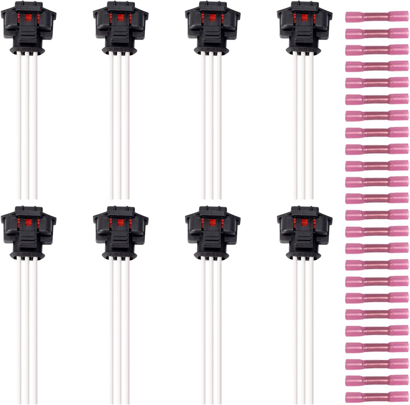 ENA Set of 8 Electrical Ignition Coil Connector Plug Harness Compatible with Chrysler Mercedes-Benz Crossfire S420 S500 SL500 B200 C240 C280 C32 C320 C43 AMG McLaren 1996-2011 Replacement for S1038