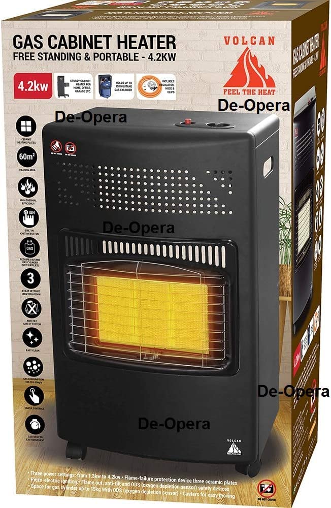 Volcan Portable Gas Cabinet Heater Free Standing Portable  Newlandflor