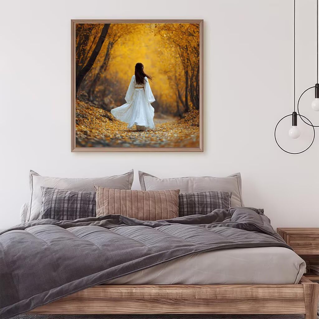 5D Diamond Painting Herbst Set, Mädchen Diamond Painting Erwachsene, DIY Diamant Bastelset Kinder Ab 6 Jahre, Diamant Painting Bilder FüR Home Decoration, Kleine Geschenke FüR Frauen 90x90cm 5-684