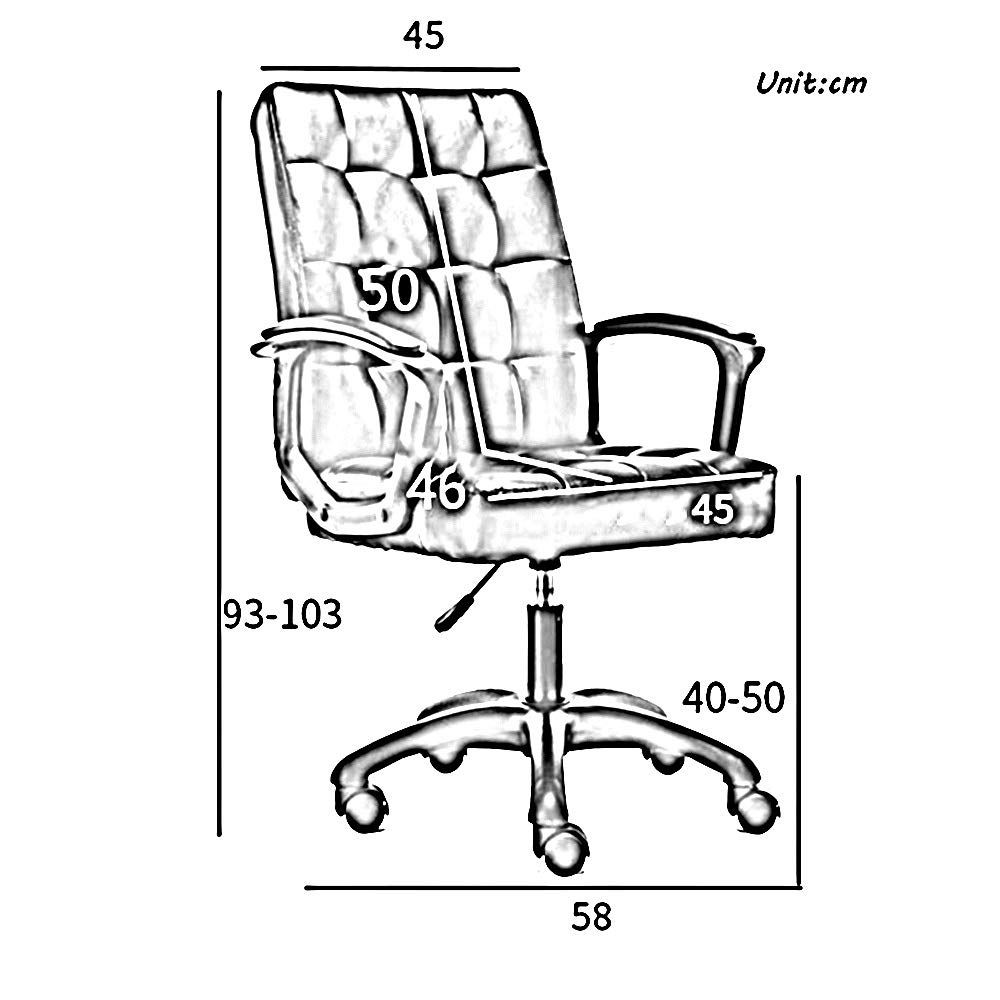 Ergonomiczne krzesło obrotowe z wysokim oparciem, regulowane, skórzane, gamingowe, biurowe, do nauki i sypialni, pojemność 150 kg, beżowe, wygodne i stylowe wzornictwo