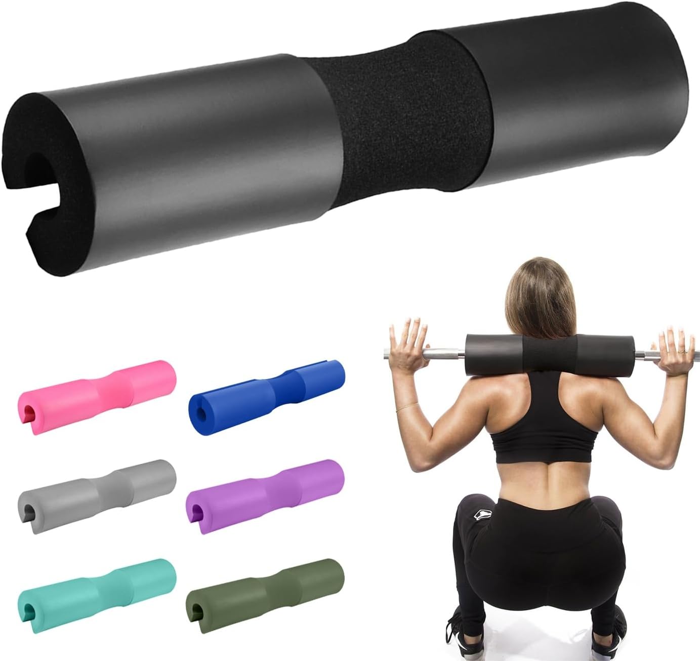 43cm Olympic Barbell Pad Waterproof Foam Shoulder Support, Thickened NBR Material for Comfort and Impact Absorption