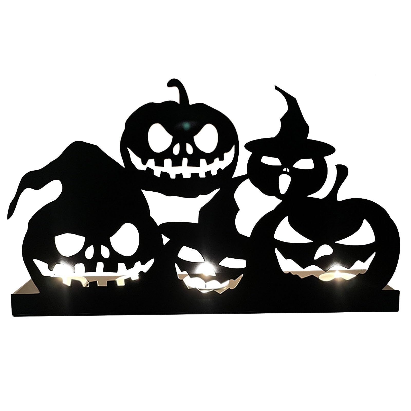 carotoe Halloween Pumpkin Holder Metal Stand Decorative Ornament for Wedding Birthday Holiday Decoration Present Skull Design