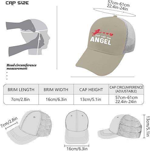 Miniatura 4 de KEHUASW Mens Trucker Hats Valentines Day Hat for Men Retro Caps Breathable Ponytail Trucker Hat