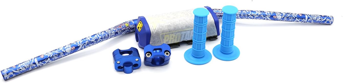1 1/8 28MM Motorcycle Handlebars Fat Bars Grips Protaper Bar Pad For Dirt Bike YAMAHA YZ250F YZ450F YZ250FX WR450F WR250F Blue