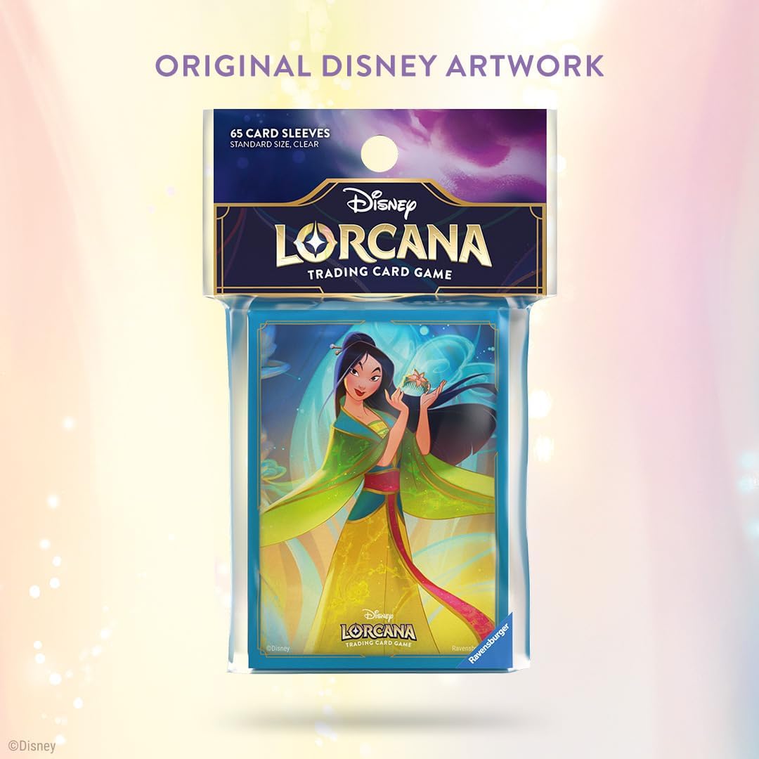 Ravensburger Disney Lorcana TCG Card Sleeve Pack – Mulan: Considerate Diplomat | 65 Protective Sleeves for TCG Decks | Ages 8+