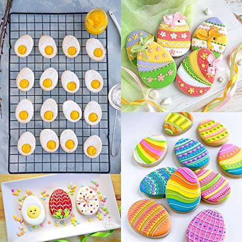 Kaishane Easter Egg Cookie Cutter Set 3 Pieces Stainless Steel Biscuit Cutter For Baking #TOP2