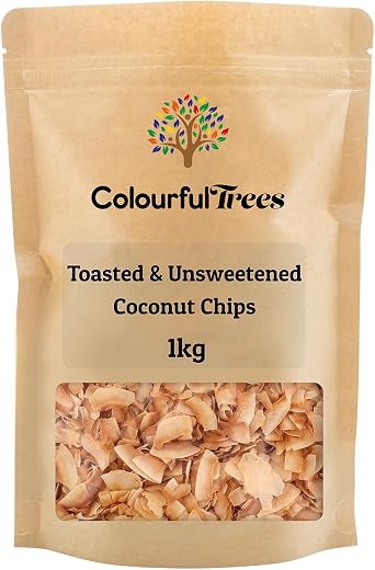 Toasted & Unsweetened Coconut Chips 1kg by Colourful Trees