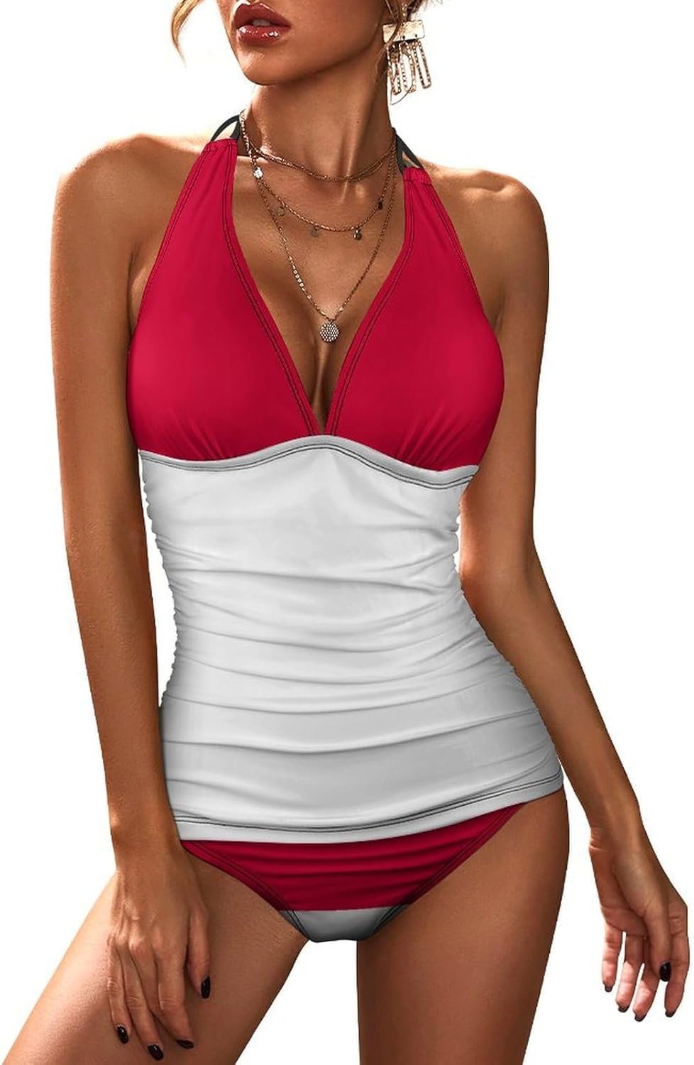 Womens 2 Piece Bikini Swimsuits Mozambique Flag Retro Low Back Bathing Suits Bikini Two-Piece Swimsuits for Womens