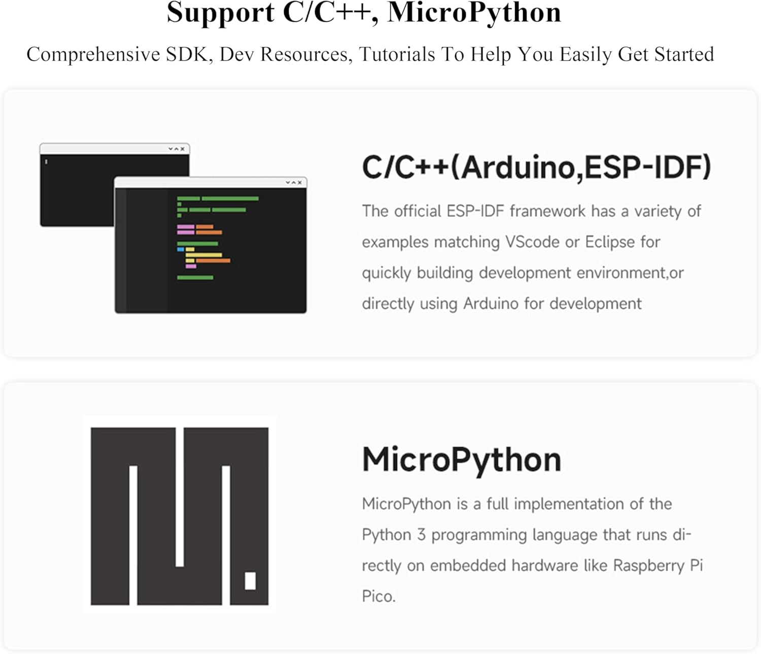 C++ and MicroPython Development Environments