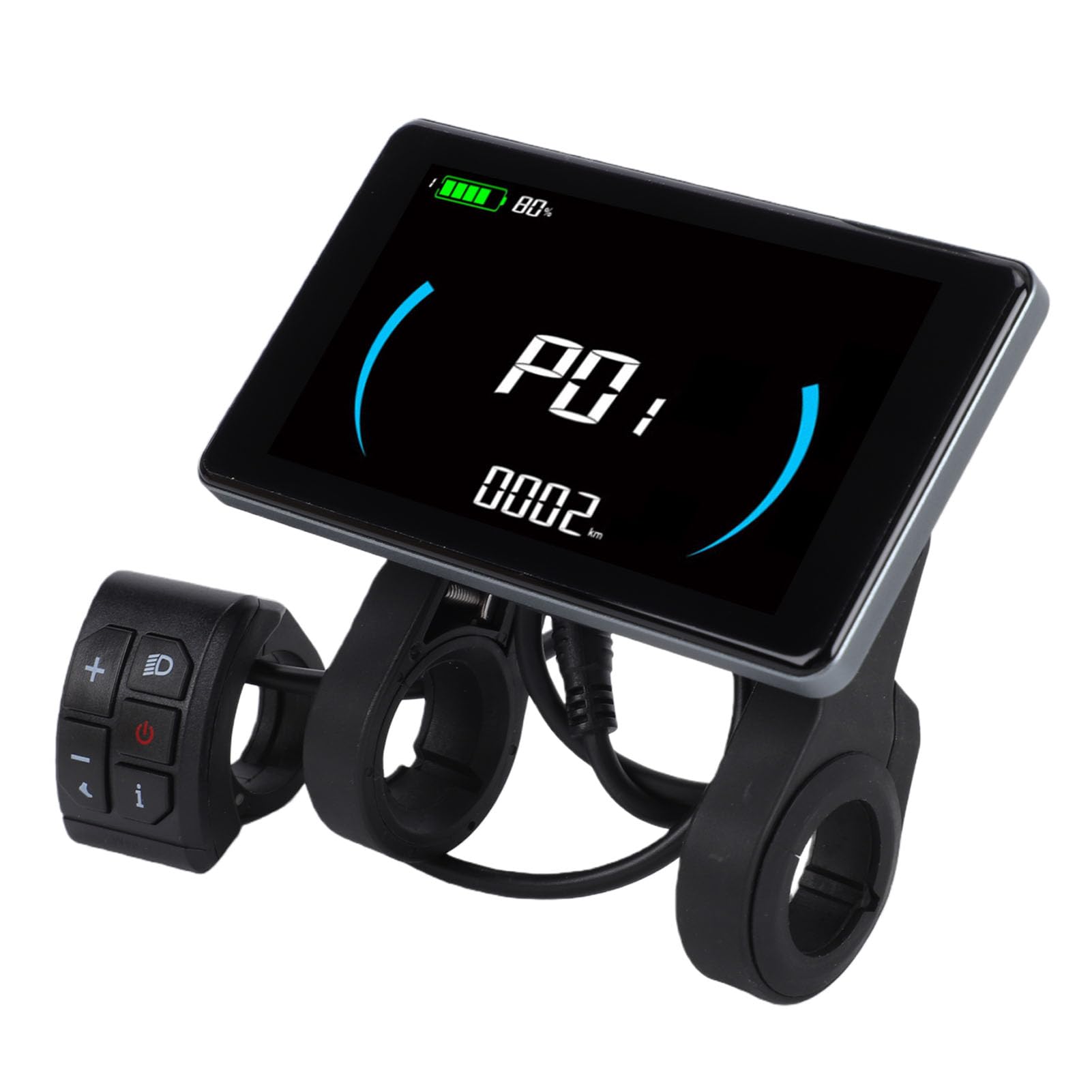 Generic Display LCD per Bici Elettrica Pannello di Controllo Sicuro della Scheda NFC per il Monitoraggio in Tempo Reale della velocità e del Livello della Batteria per Ciclisti e Pendolari Materiale