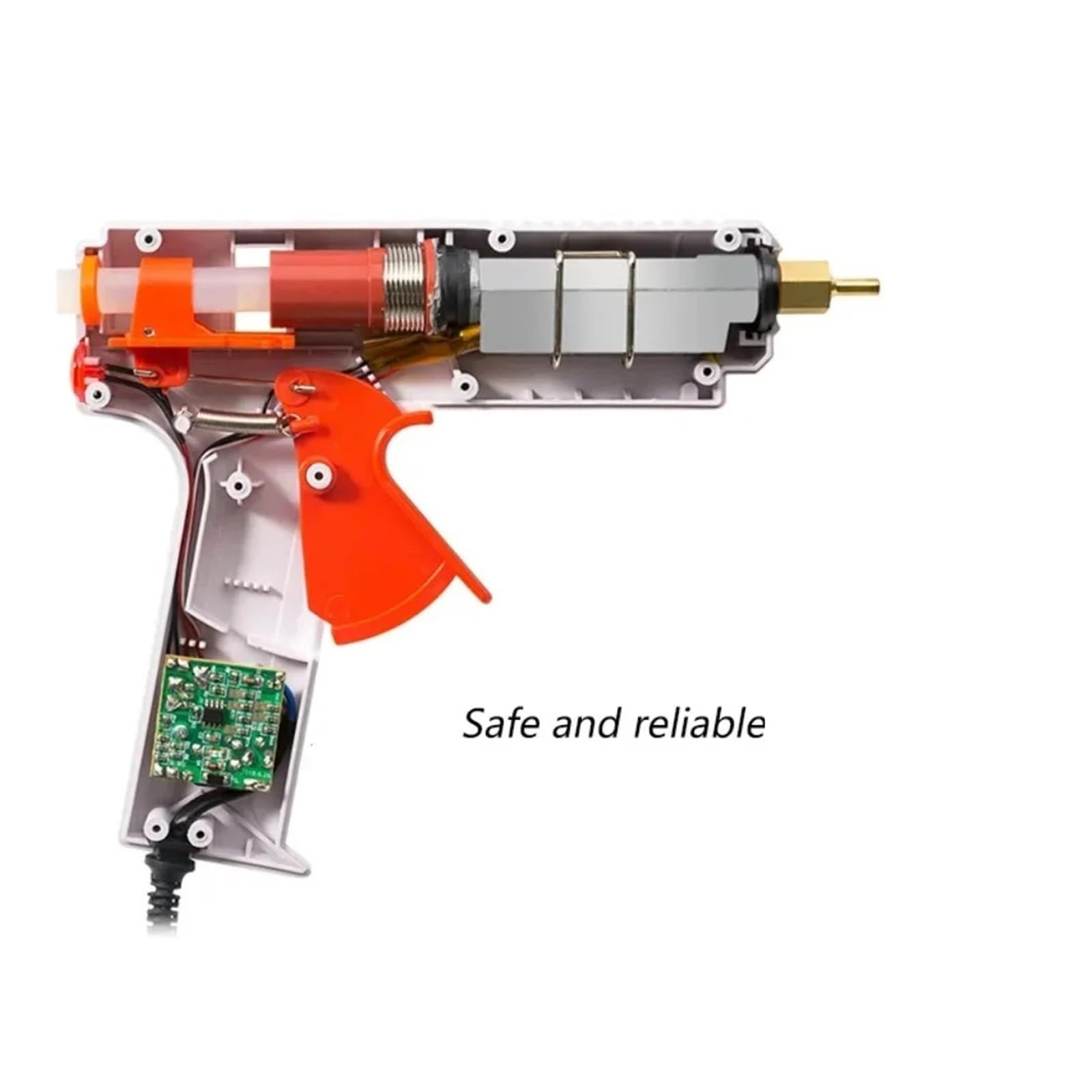 Pistola de pegamento caliente Pistola de pegamento termofusible 80/150 W, herramienta reparación injertos alta temperatura ajustable, calor para reparaciones del hogar(80-150W)