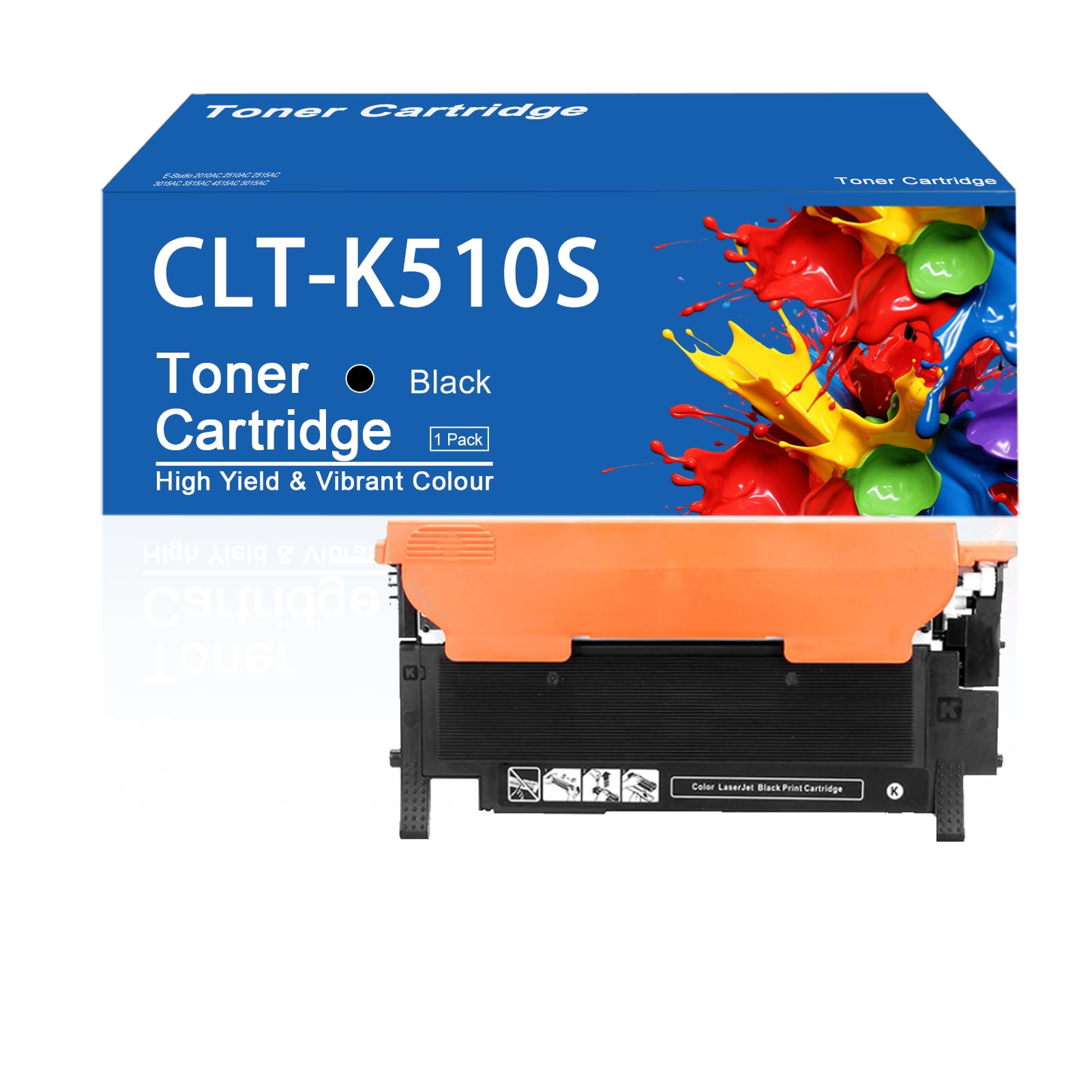 DTGITH CLT-510S Toner Cartridge Compatible for Samsung CLT-510S CLT-K510S Black Toner Cartridges for Samsung SL-C510 SL-C510W SL-C513 SL-C513W Printer
