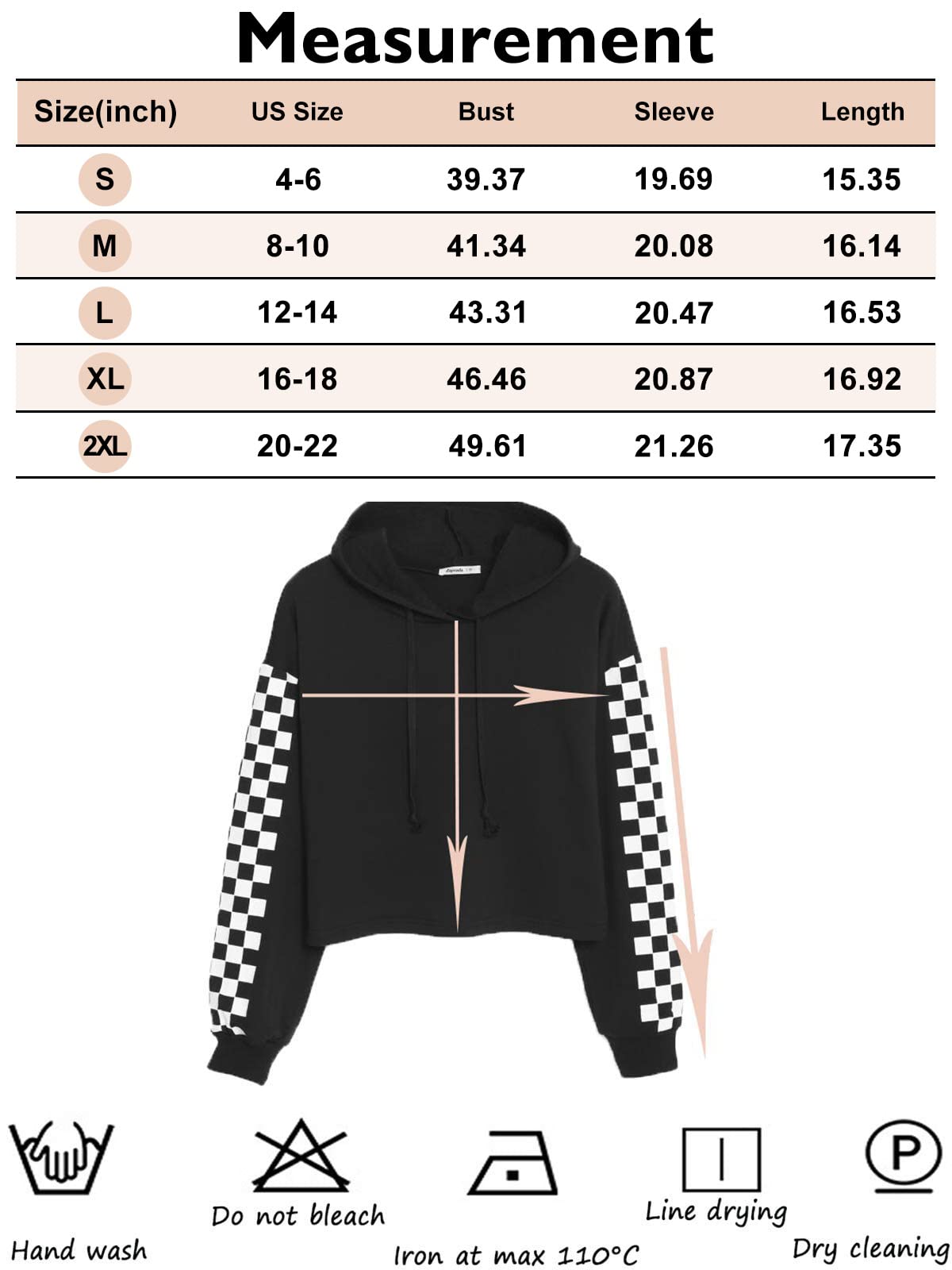 Felpa da donna a maniche lunghe, con cappuccio - Nero - X-Large