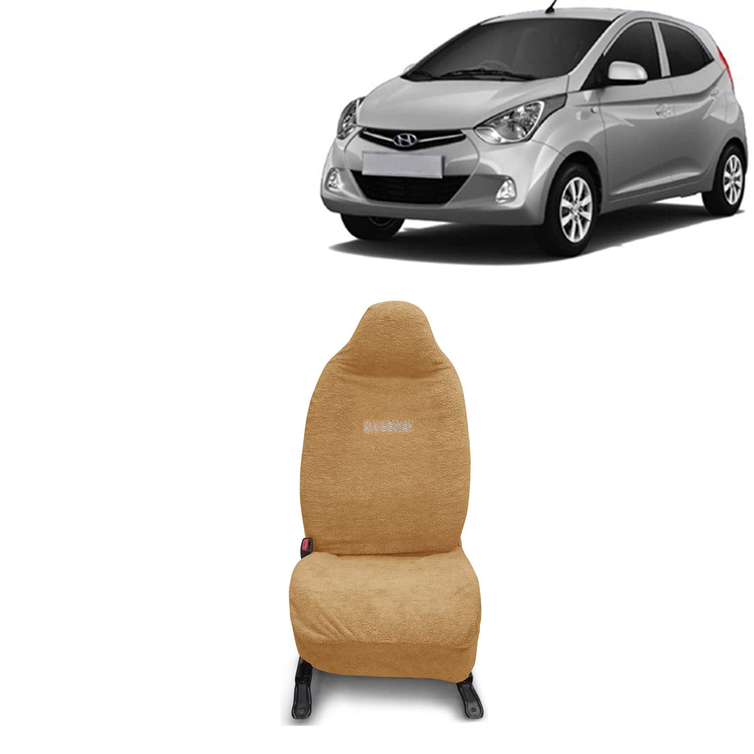 Kingsway Towel Fabric Car Seat Cover for Hyundai Eon, 20112019 Model, Material 100 Cotton