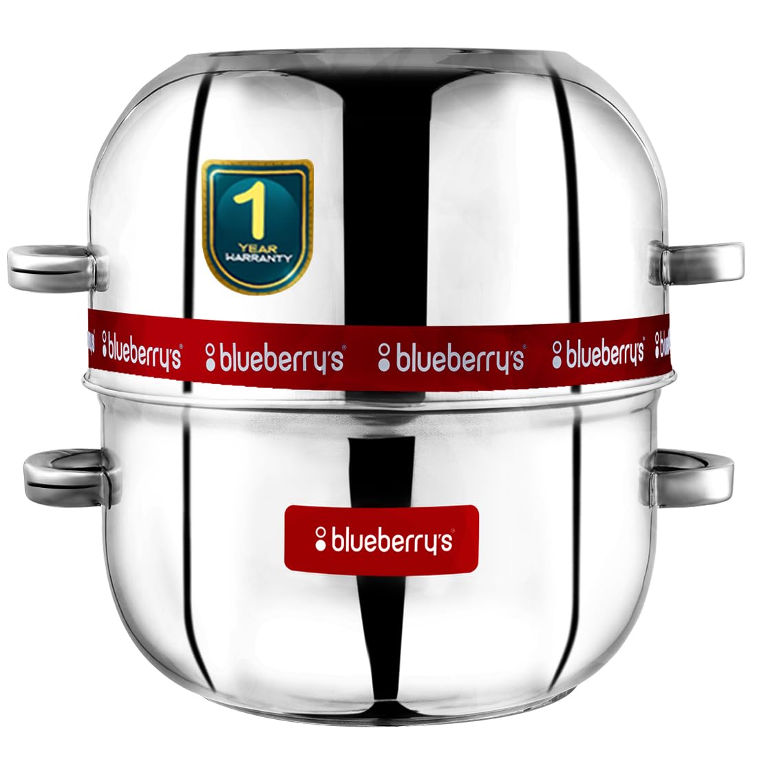 Blueberry's Thermal Rice Cooker, 1.5 Kilogram Double Layer Stainless Steel Thermal Cooker Choodarapetty with Stainless Steel Pot & Rubber Gaske-image-20