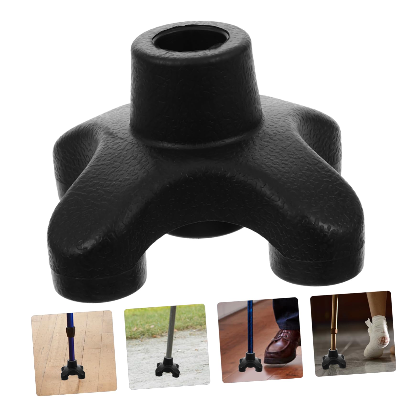 TOVINANNA Walking Stick Tip Replacement Non-Slip Crutch Feet Hiking Pole Foot Covers Trekking Pole Anti-Skid Tips for Elderly