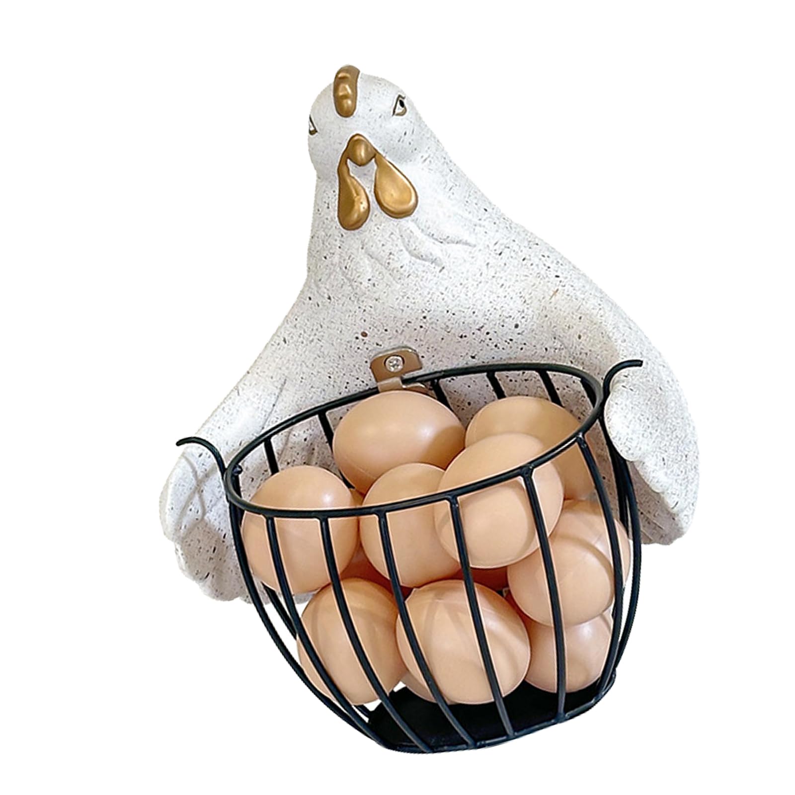 Sturdy Iron Frame Bucolic Chicken Decorative Basket User Friendly Glues for Event Home Organization Portable Bucolic Card Holders