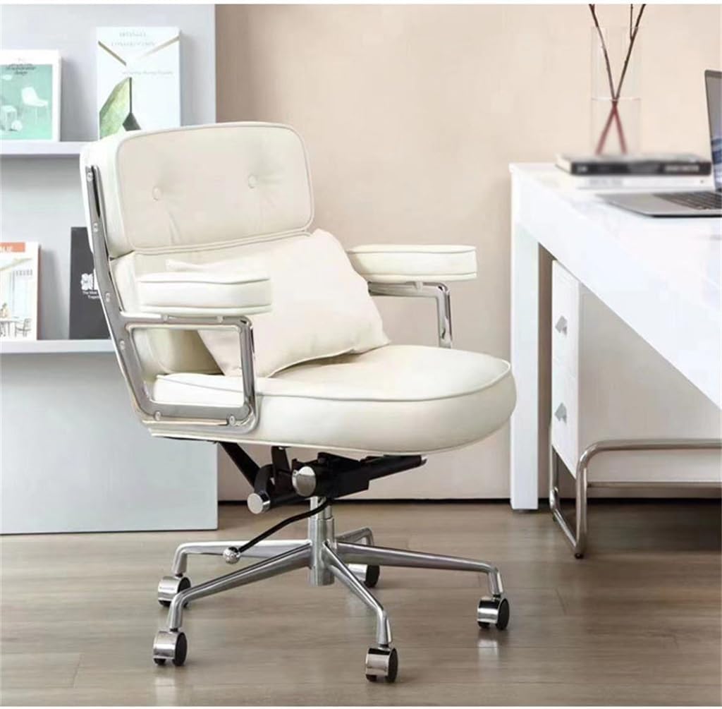 Cream Wind Computer Chair Home Comfort Study Ergonomic Backrest Office Swivel