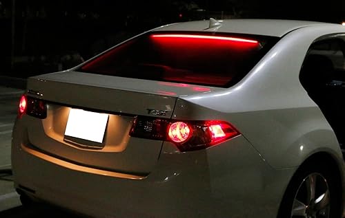 Miniatura 5 de iJDMTOY Tira de luz LED de 3 freno flexible para parabrisas trasero de 36 pulgadas con función de señal de giro secuencial, al igual que A7, serie