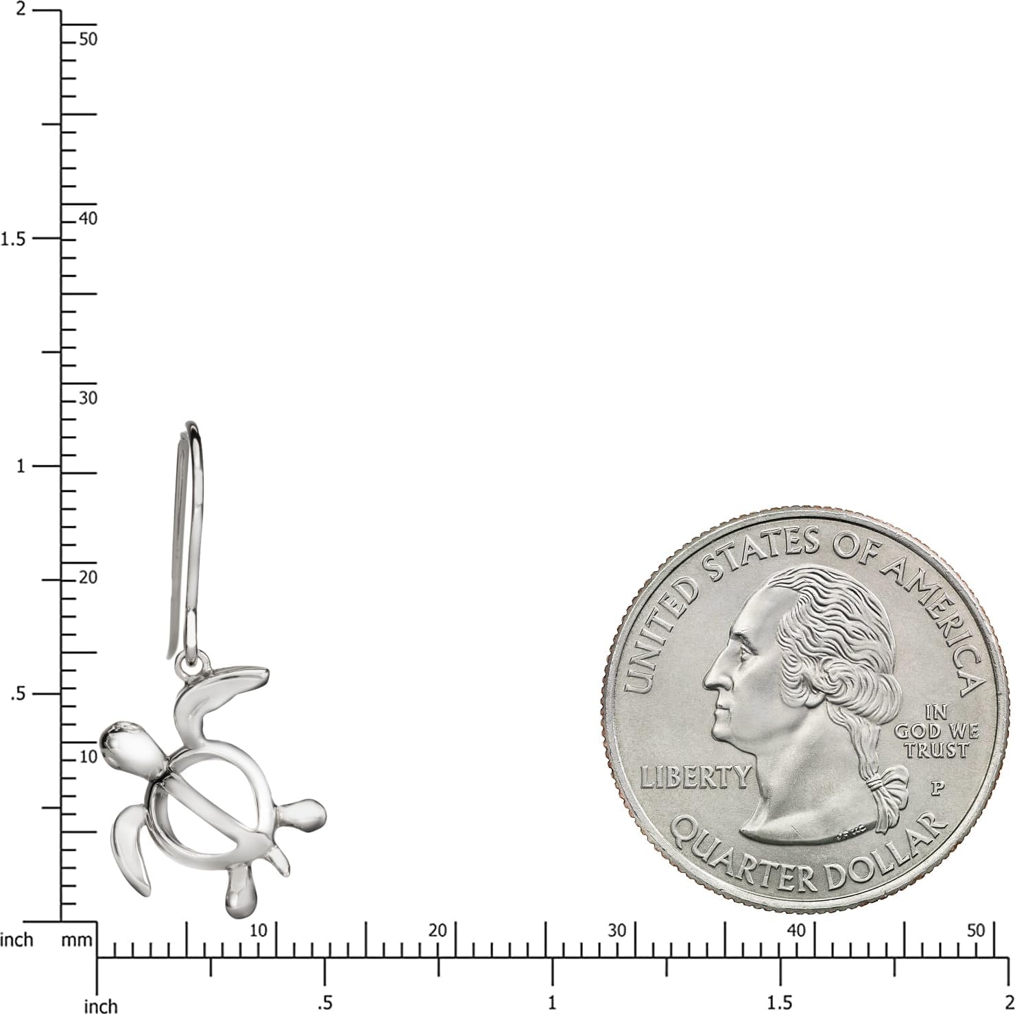 925 Sterling Silver Hawaiian Turtle Honu Stud or Dangle Earrings, Nickel Free Hypoallergenic for Sensitive Skin, Sea Ocean Hawaii Jewelry for Mom Daughter, Gift Box Included - Image 3