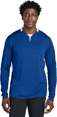 SPORT-TEK Unisex Club Quarter-Zip Pullover | Moisture Wicking Jacket for Men & Women, Odor Resistant, Breathable Mesh