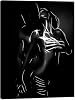 Black and White Couples Wall Decor Sexy Wall Art Canvas Print Poster Abstract Body Artwork for Bedroom Bathroom Wall Decor 12x16in