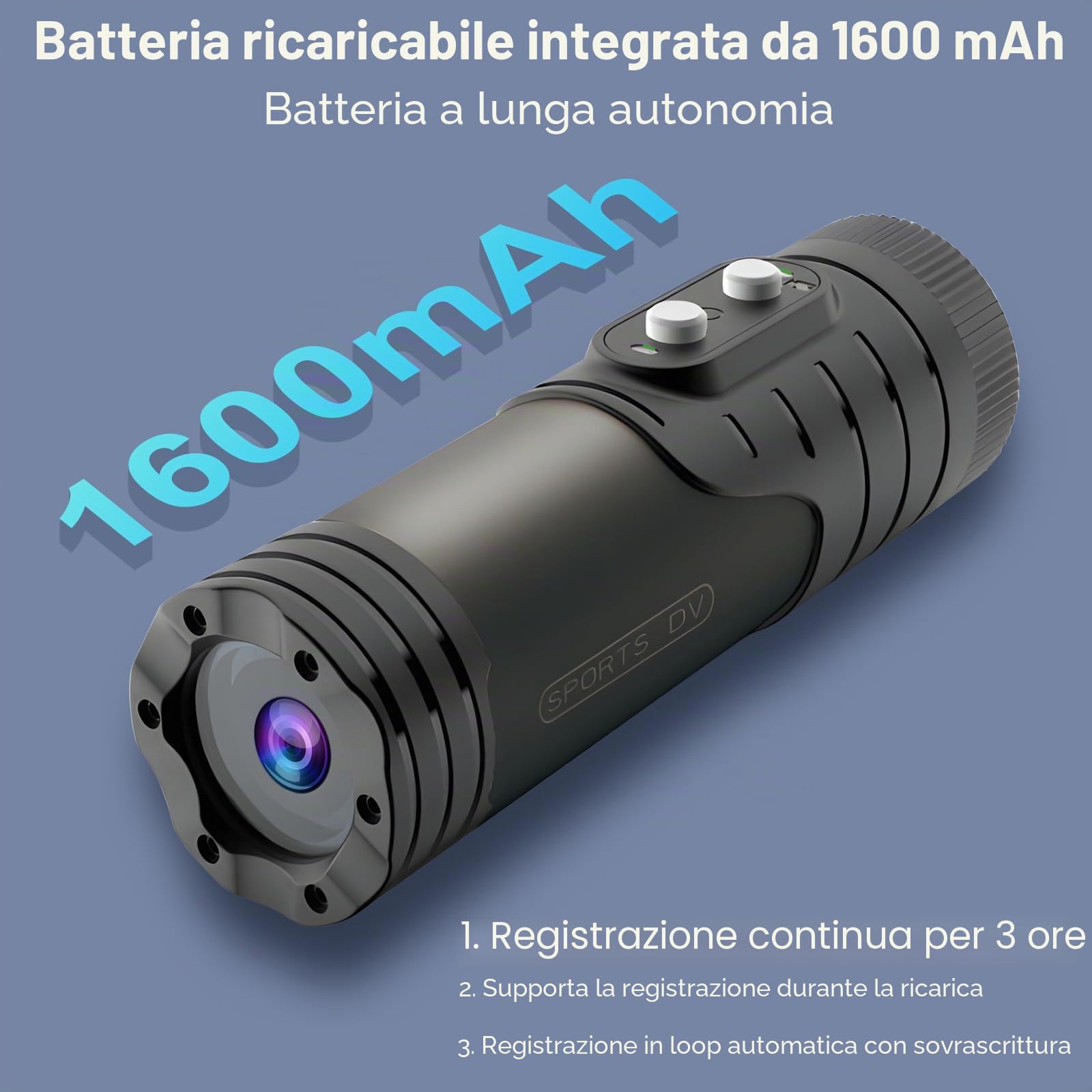OBEST Action Cam Mini fotocamera per casco, moto Dash Registratore Outdoor Impermeabile Videocamera HD 1080p Sport Camera per Ciclismo Daily Vlog, Videocamera Bici Recorder 120°