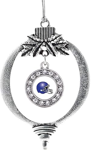 Miniatura 206 de Inspired Silver - My Vintage Initials - Adorno con dije de letra V - Adornos navideños de círculo plateado con joyas de circonita cúbica