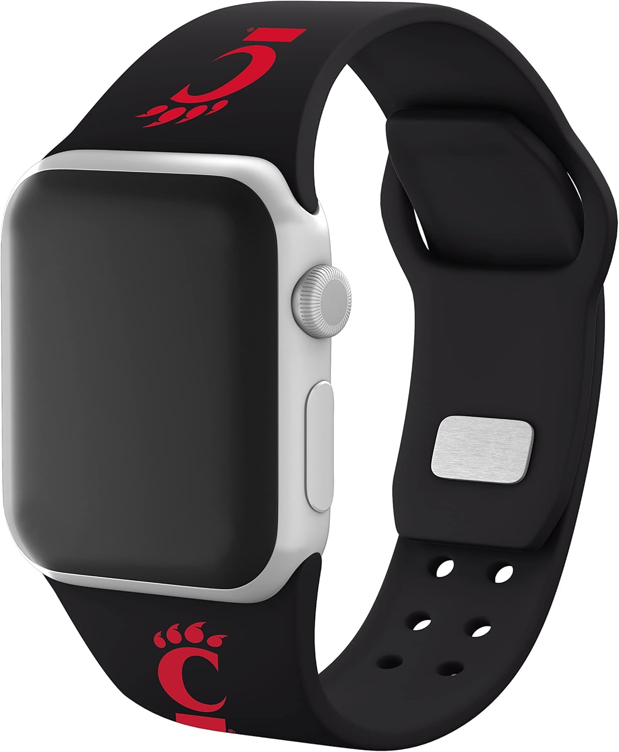 Affinity Bands Cincinnati Bearcats Silicone Sport Band compatible with Apple Watch