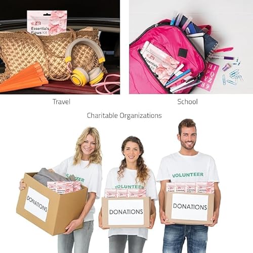 Feminine Care Travel Pack, 3 Pantiliners, 2 Maxi Pads, 1 Wipe, Light Daily Period Protection (Orange) (1) - Thumbnail 5