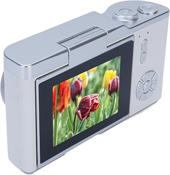 Tbest Digital Camera 1080P 48MP High Resolution 2.4 HD Display 18X Electronic Zoom Video for Outdoor Travel ABS Metal Compact White