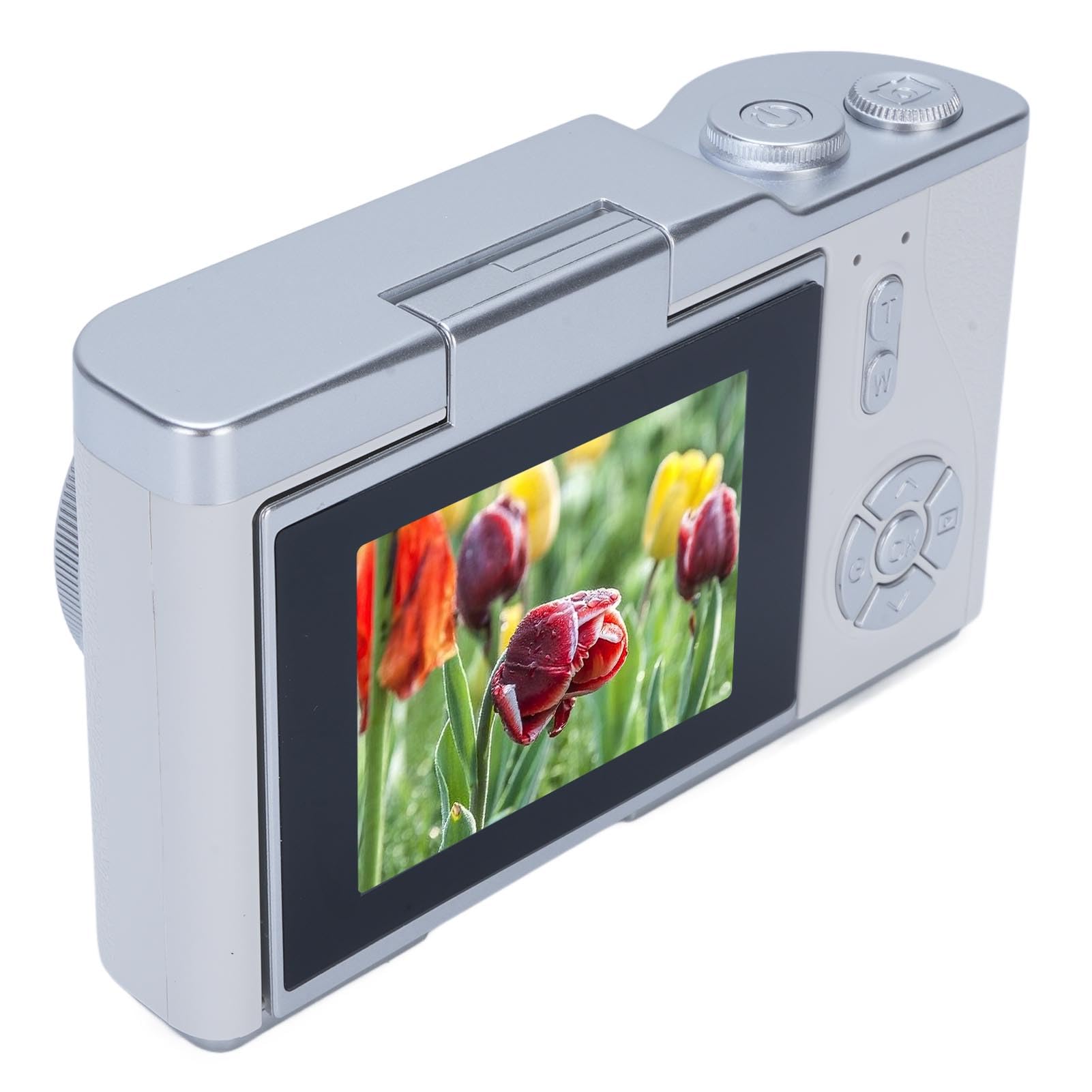 Digitalfotografie Kamera 1080p 48 MP 2,4 -Zoll -HD -Display 8X Elektronische Zoom Videokamera für Outdoor -Fotografie (White)