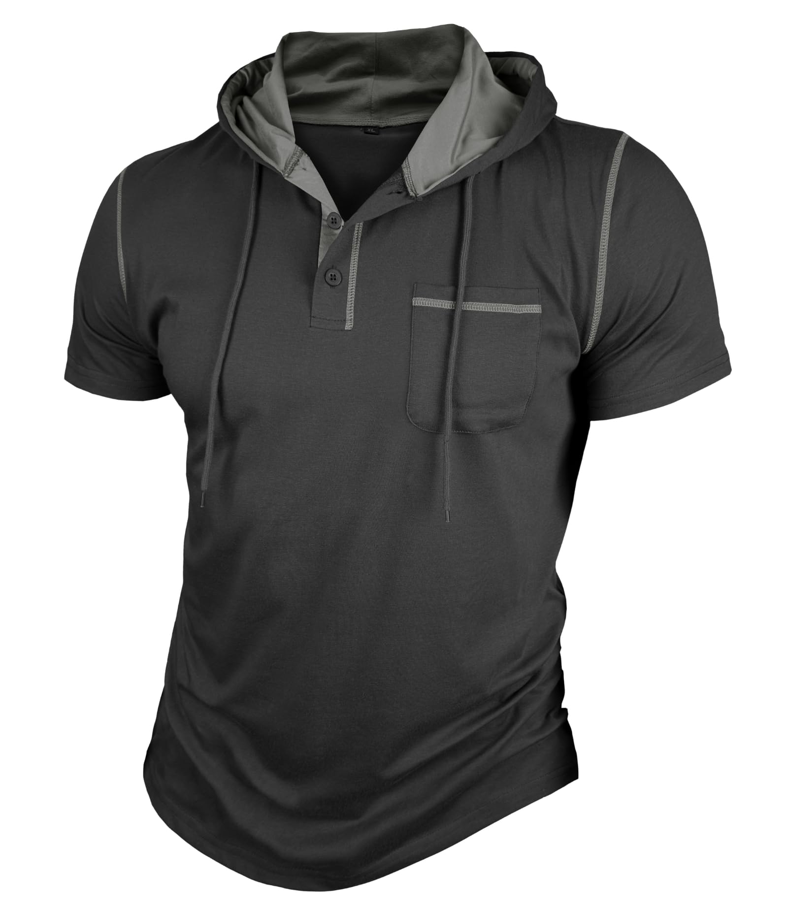 MakingDa Felpa con cappuccio a maniche corte da uomo per allenamento palestra pullover con cappuccio tasca atletica vestibilità muscolare felpa estiva leggera corsa boxe escursionismo sport felpe con